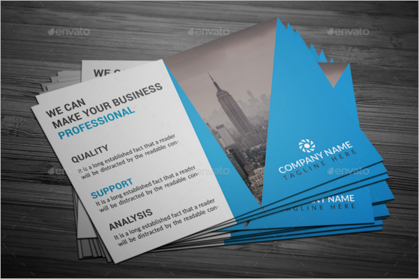 Vector Construction Business Postcard Design