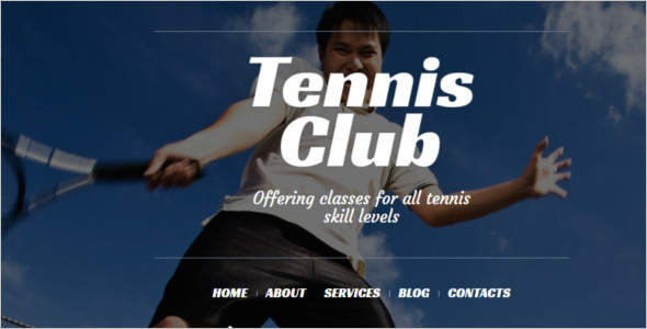 Vector Tennis WordPress Template