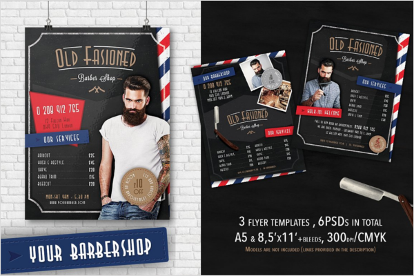 Vintage Barber Shop Flyer Design