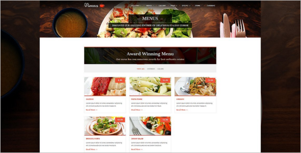 Vintage Catering WordPress Template