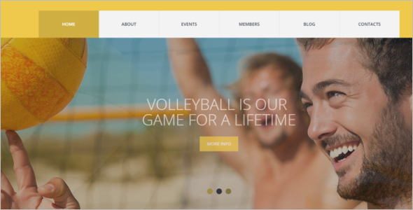 Volleyball Club WordPress Theme