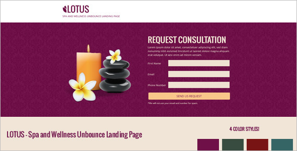 Wellness Center Landing Page Template