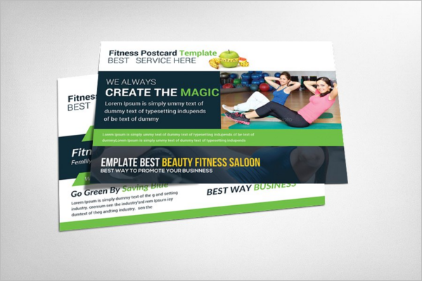 Yoga Fitness Postcard Template
