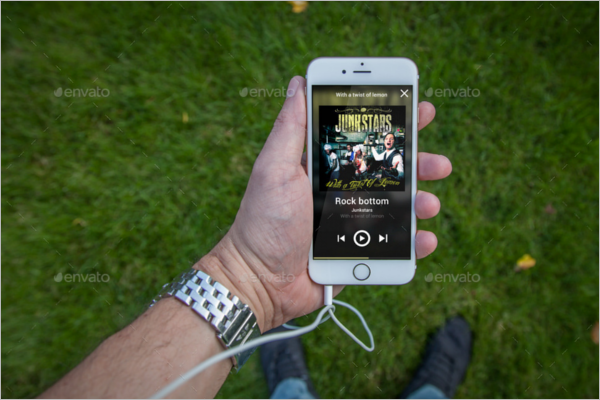 iPhone Headphones Mockup Design