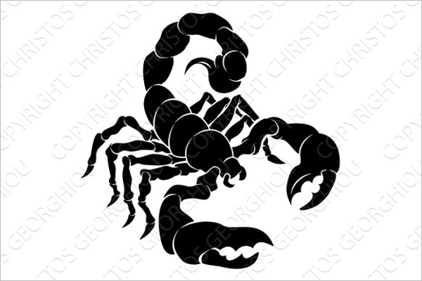 3D Scorpion Tattoo Design
