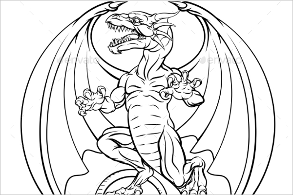 Abstract Dragon Tattoo Design