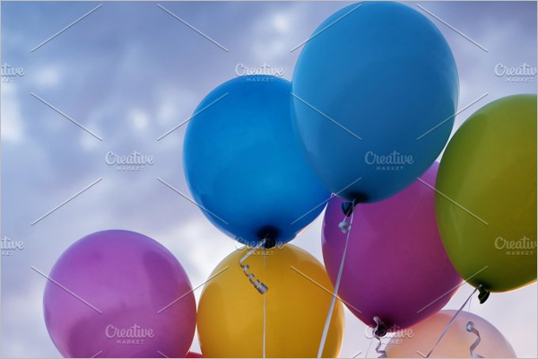 Birthday Party Balloons Template
