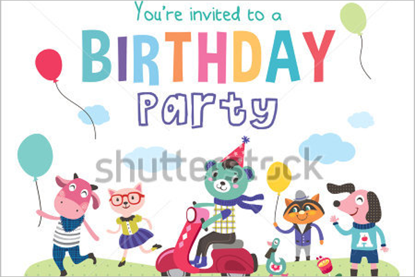 Birthday Party Cartoon Photo Template
