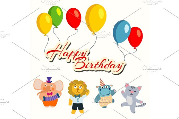 Birthday Party Cartoon Template