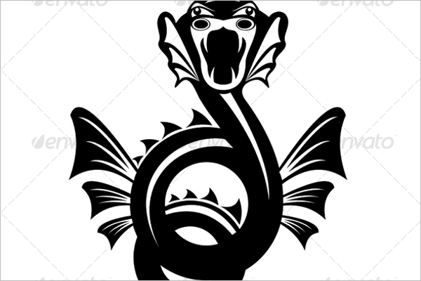 Black Tattoo Dragon Design