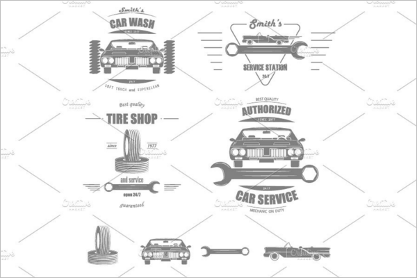 Car Services Badge Template