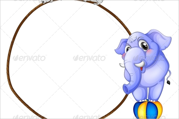 Cartoon Baby Elephant Template