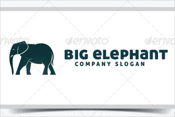 Cartoon Big Elephant Template
