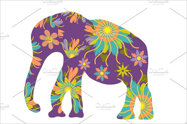 Cartoon Elephant EPS Template