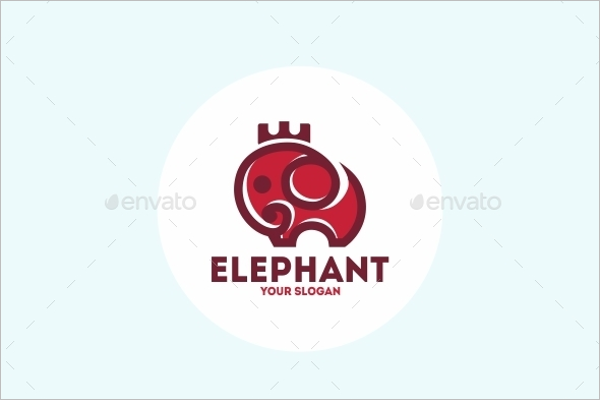 Cartoon Elephant Logo Design