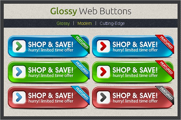 Colourful Web Button Template