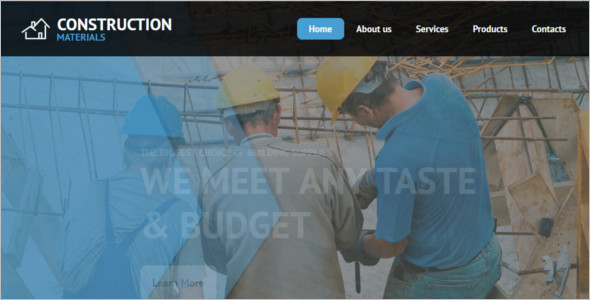 Construction Material HTML Template