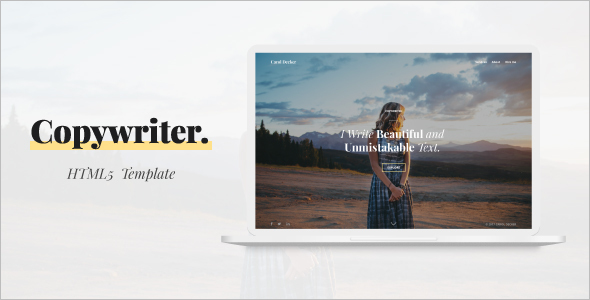 Creative Copywriter HTML5 Template