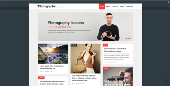Customizable WordPress Photographer Theme
