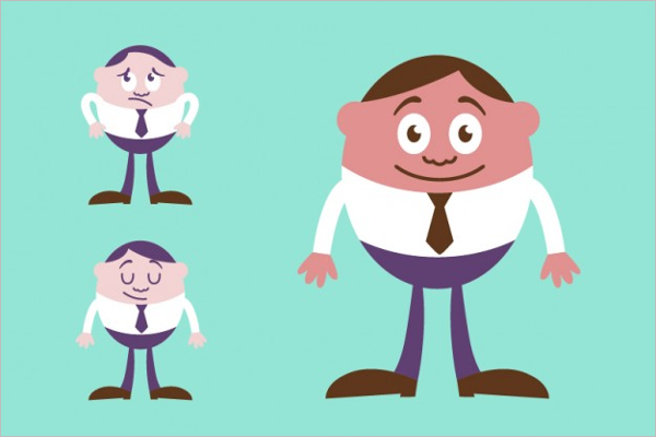Cute Businessman Character Design