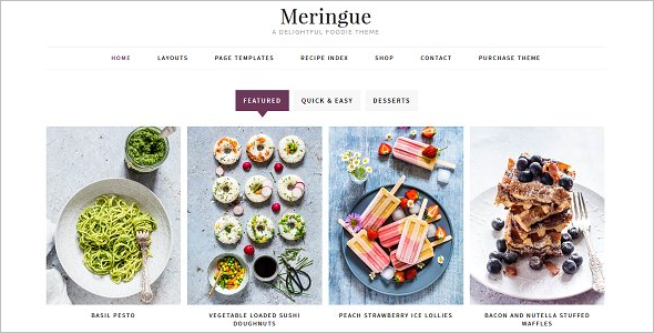 Delicious Food Recipe WordPress Theme