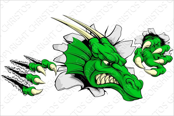 Dragon Ripping Tattoo Design