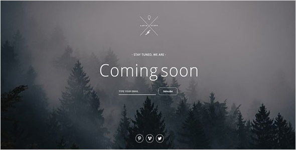 Eye Catching Website Coming Soon Theme