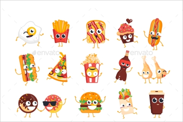 Fast Food Dog Cartoon Template