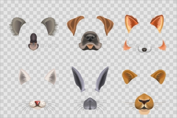 Flat Animal Face Design