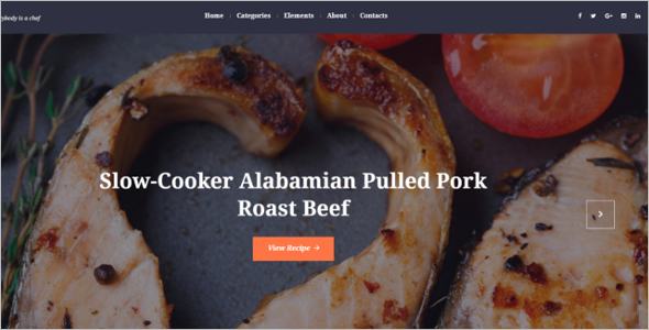 Food Recipe Blog WordPress Theme