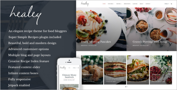 Food Recipe WordPress Theme