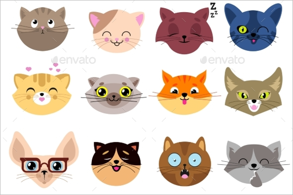Fun Cartoon Cat Face Design