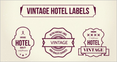 Hotel Vintage Label Designs