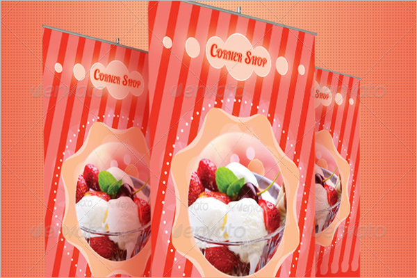 Ice Cream Store Banner Template