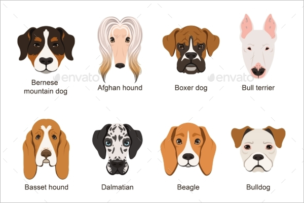 Isolate Dog Cartoon Design