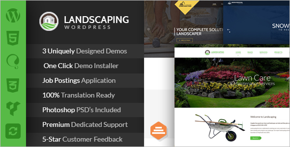 Landscape Construction & service WordPress Theme