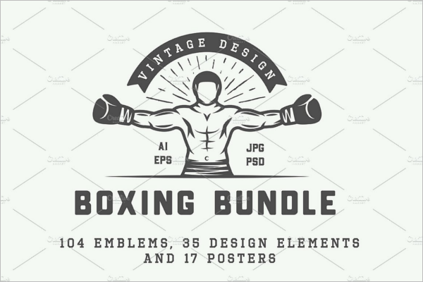 Letter Boxing Badge Template