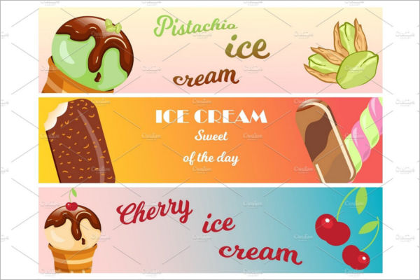 Mine Craft Ice Cream Banner Design