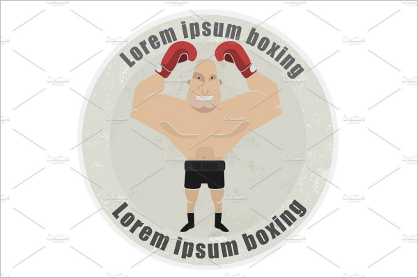 Minimal Boxing Badge Template