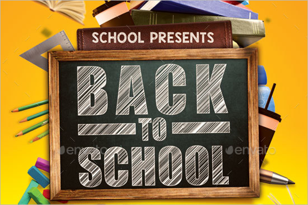 Modern Logo Back to School Background