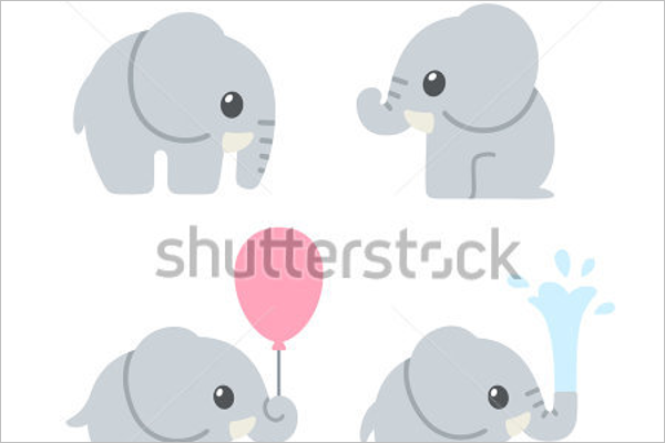 Multiple Cartoon Elephant Design