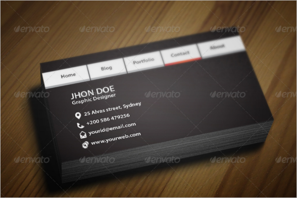 Navigation Bar Business Card