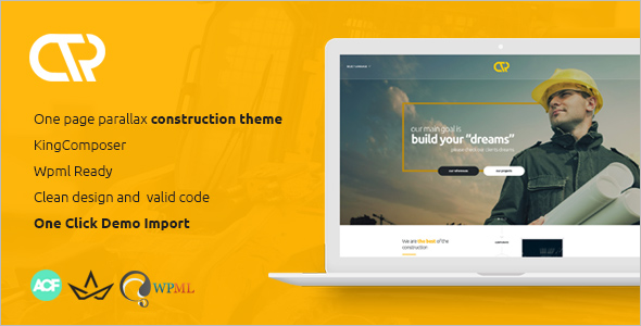 One Page Construction WordPress Theme