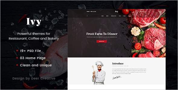 Onepage Restaurant Multipurpose Template