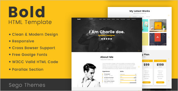 Parallax Portfolio HTML Template