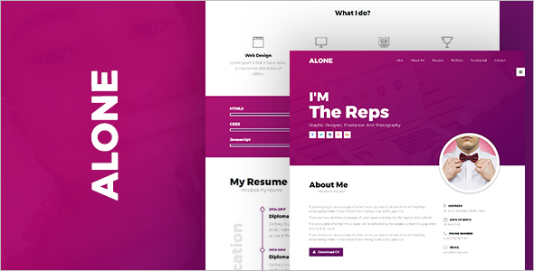 Personal Portfolio HTML Template