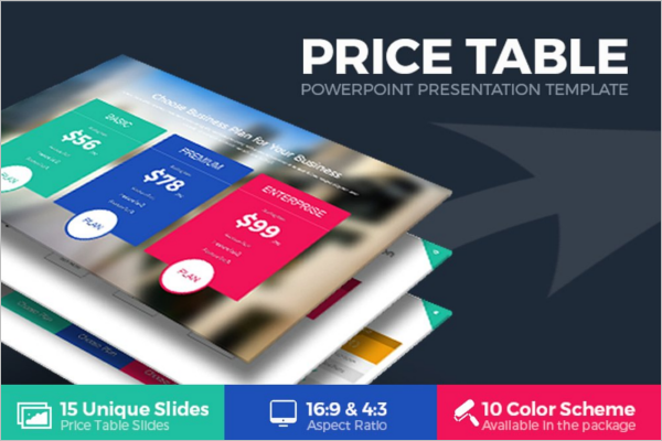 Price Table PowerPoint Template