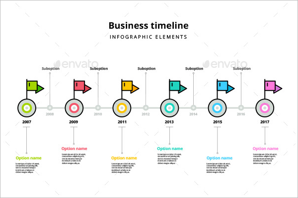 Ready To Print Timeline Info graphic Template