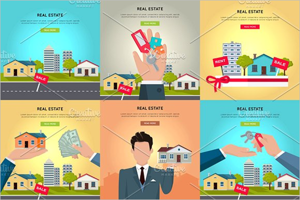 Real Estate Vector Banner Template