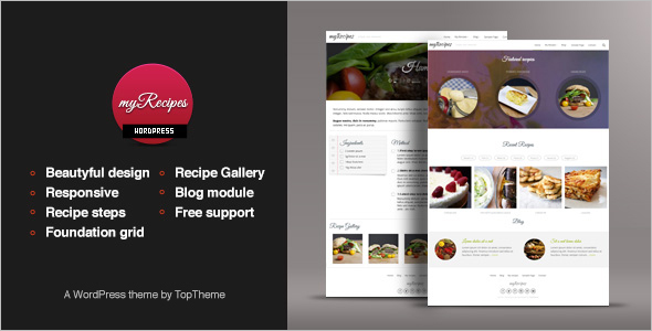 Recipe Steps WordPress Theme